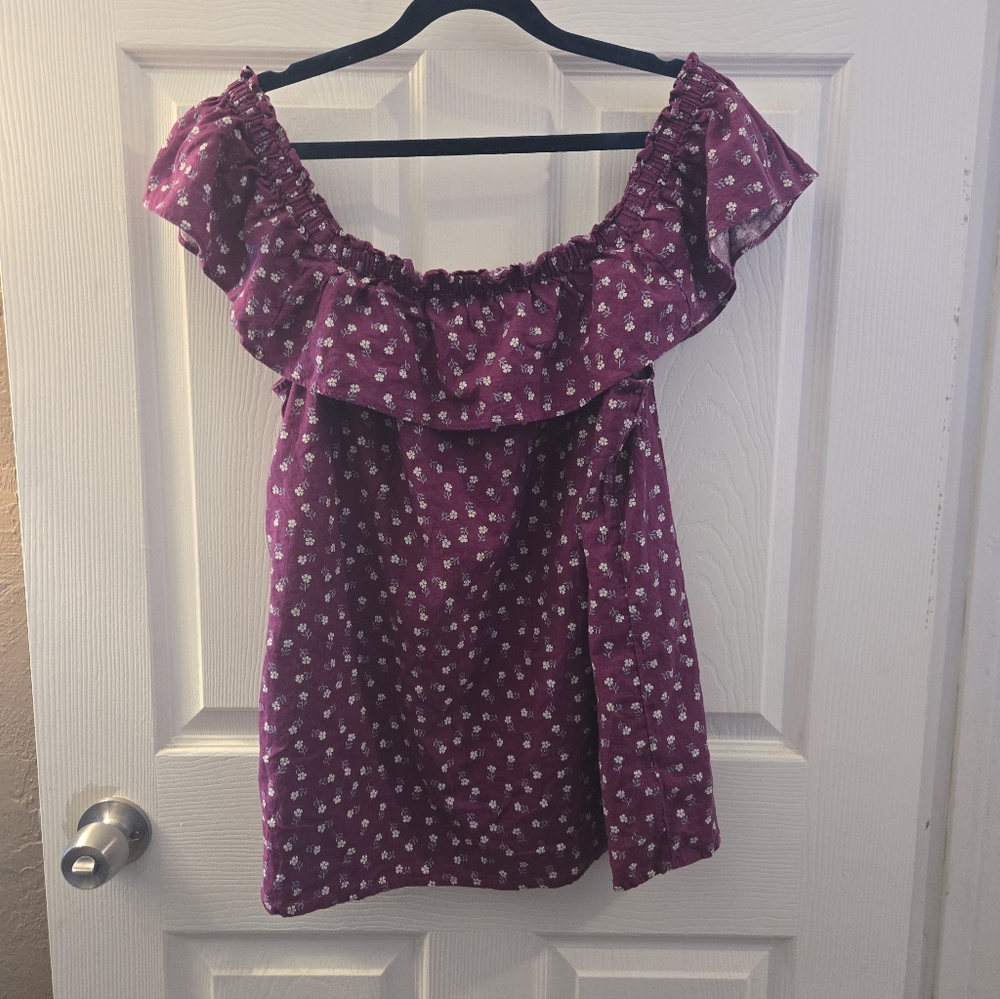 Women's Off-Shoulder Top in Purple
